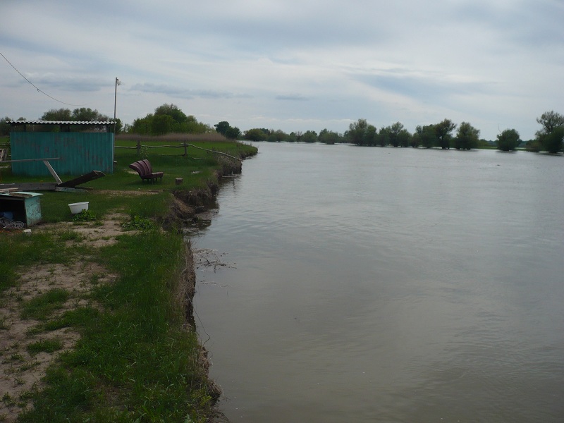 17 мая, вода встала. Вот такой максимальный уровевь в 2011 году в паводковый период. Ахтуба рыбалка в Селитренном на